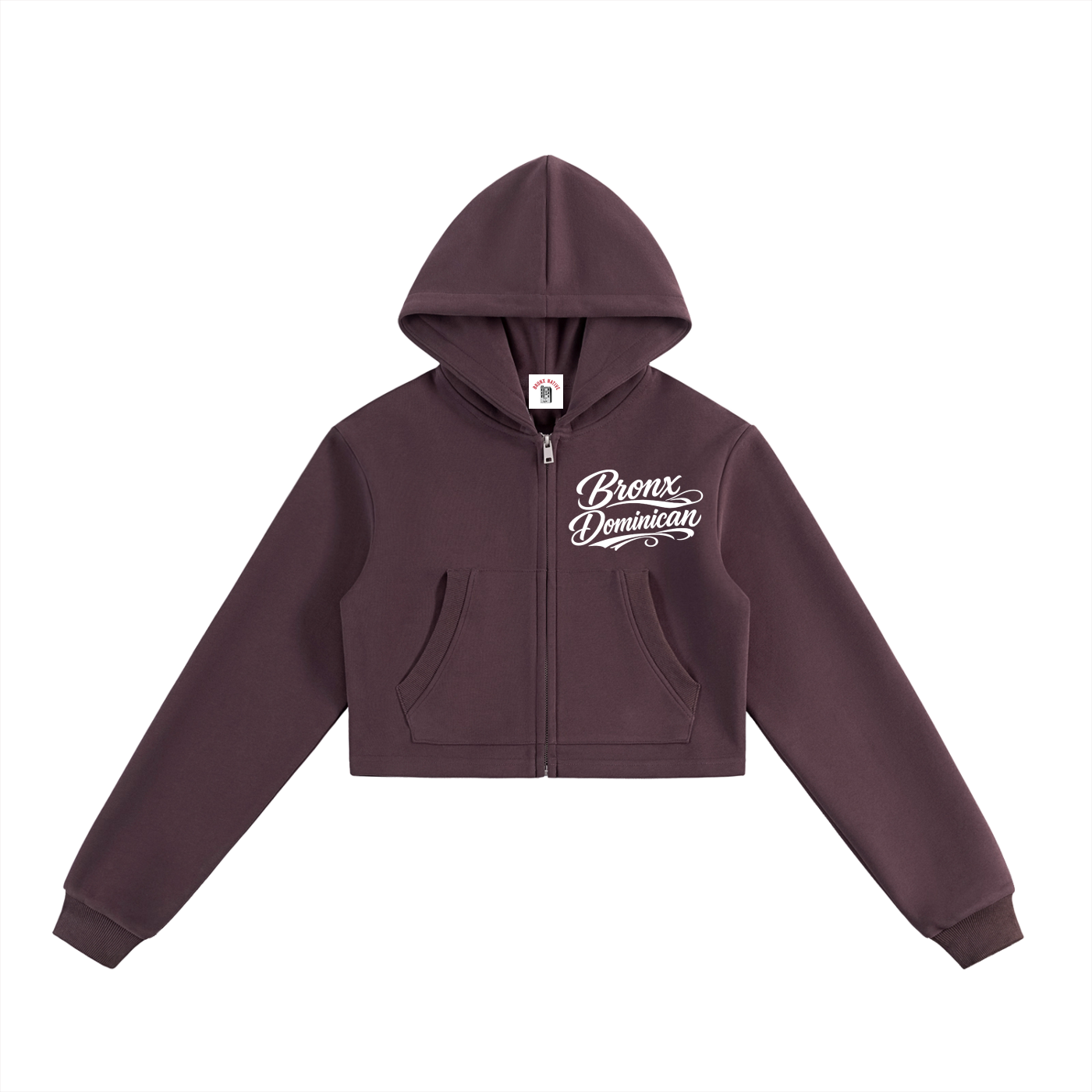 Bronx Domincan Womens Cropped Zip-Up Hoodie – Bronx Native Shop