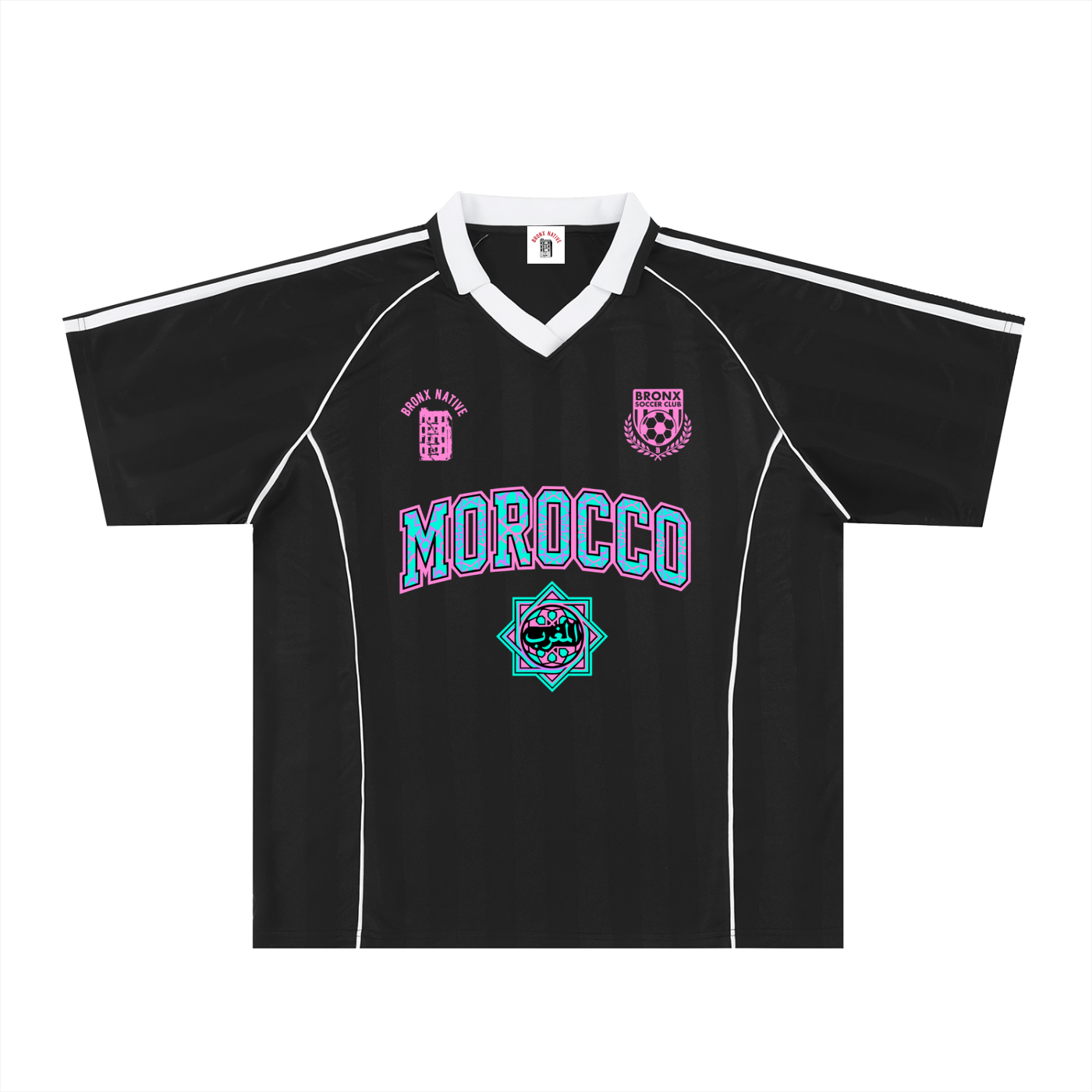 Morocco x Bronx Native Limited Edition Color Pop Soccer Jersey