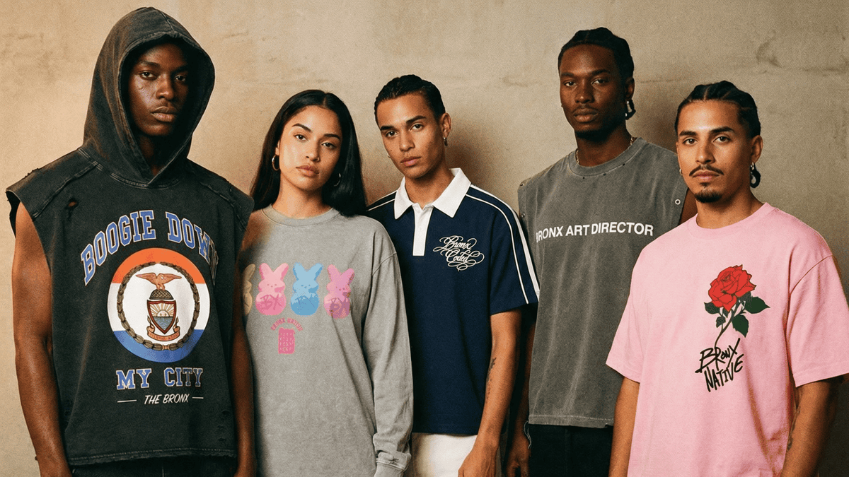 Bronx streetwear style guide featuring Bronx Native tees hoodies jackets and hats