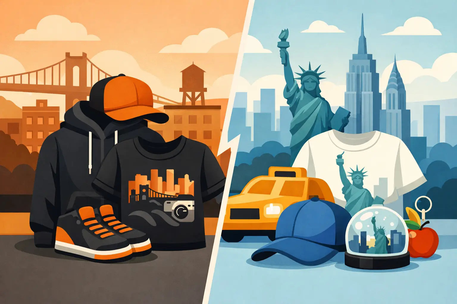 Bronx Native Clothing Versus Souvenirs Compared