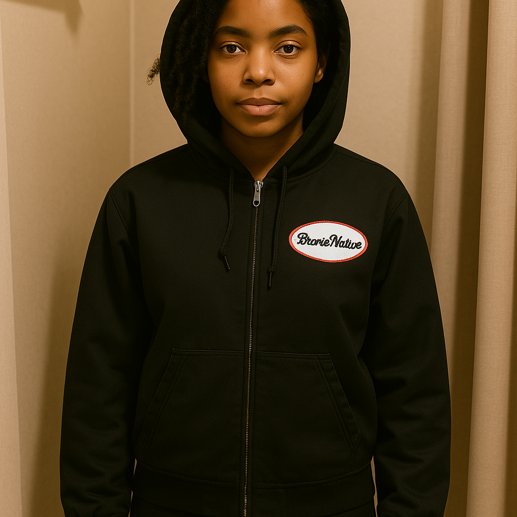 Bronx Infinite Canvas Bomber Hood Jacket 