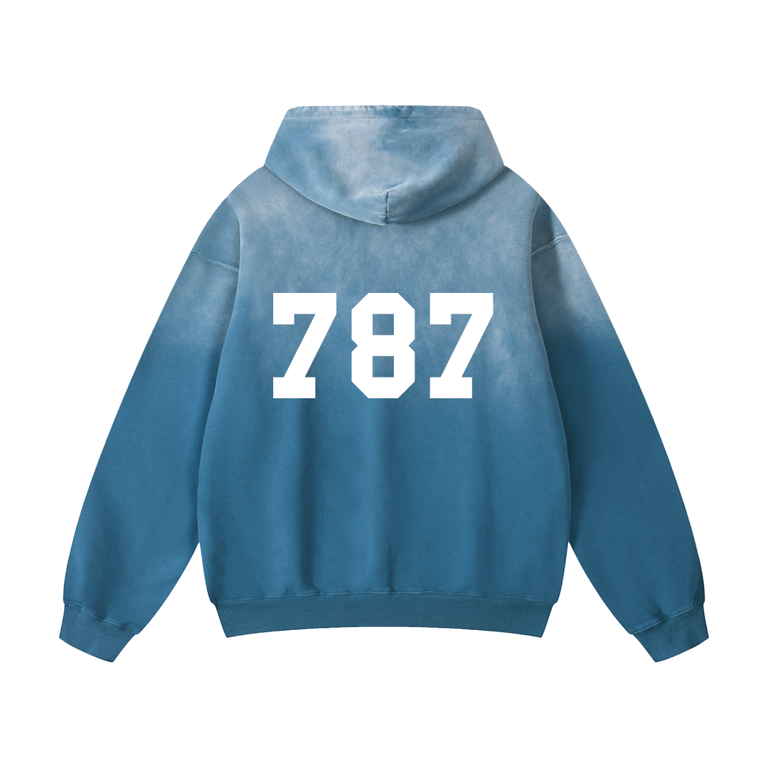 EL BRONX 787 PR Edition Heavyweight Sunfade Oversized Hoodie by Bronx Native