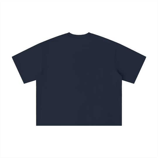 Dark navy plain t-shirt, minimalist streetwear style for casual urban fashion
