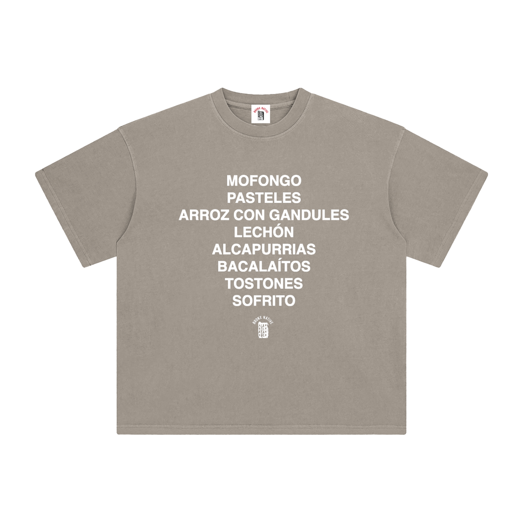 Buen Provecho! PR Edition Enzyme Washed T-Shirt by Bronx Native - Puerto Rico Collection