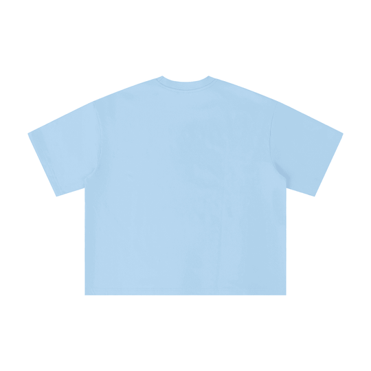 Light blue oversized t-shirt, minimalist streetwear style for casual urban fashion