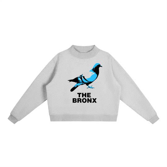 The Bronx Pidgeon Essential Fleece Mock-Neck Crew Sweatshirt