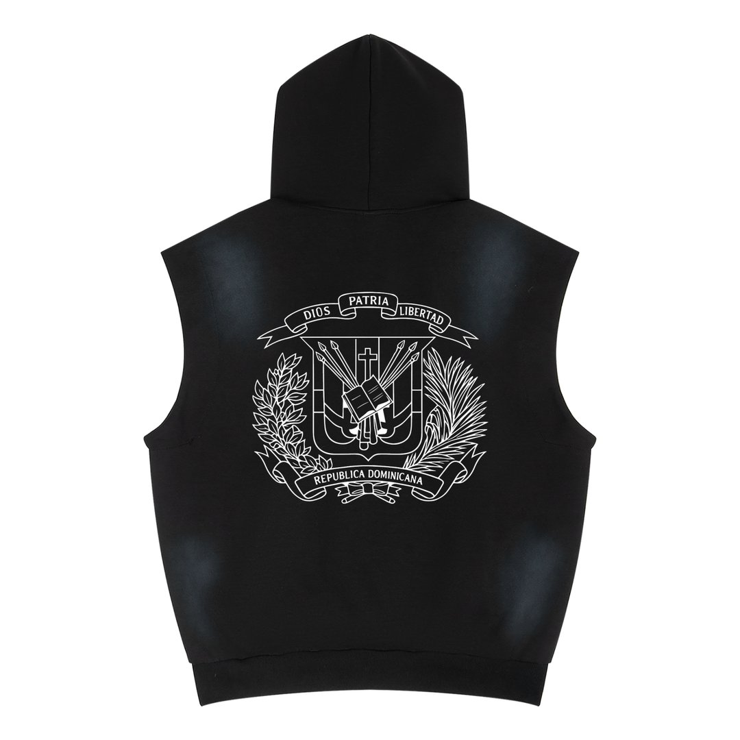 Uptown Dominican Unisex Vintage Wash Sun Fade Sleeveless Hoodie