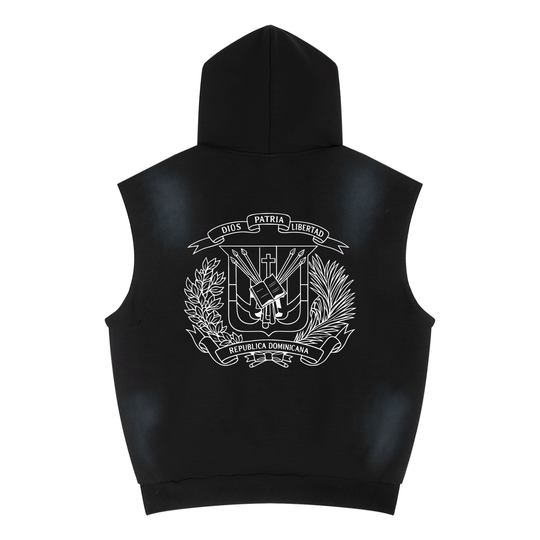 Uptown Dominican Unisex Vintage Wash Sun Fade Sleeveless Hoodie