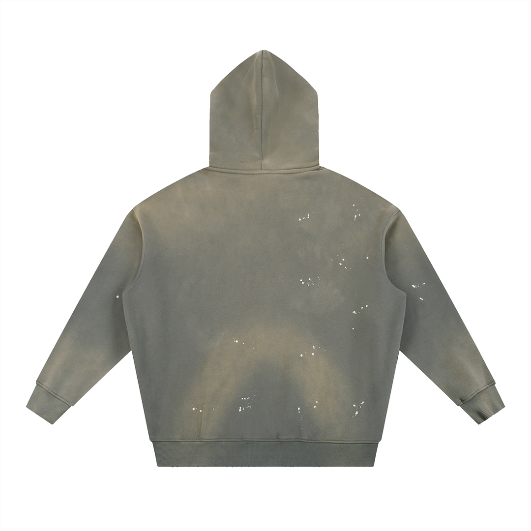 Crated Vintage Washed Frayed Fleece Hoodie