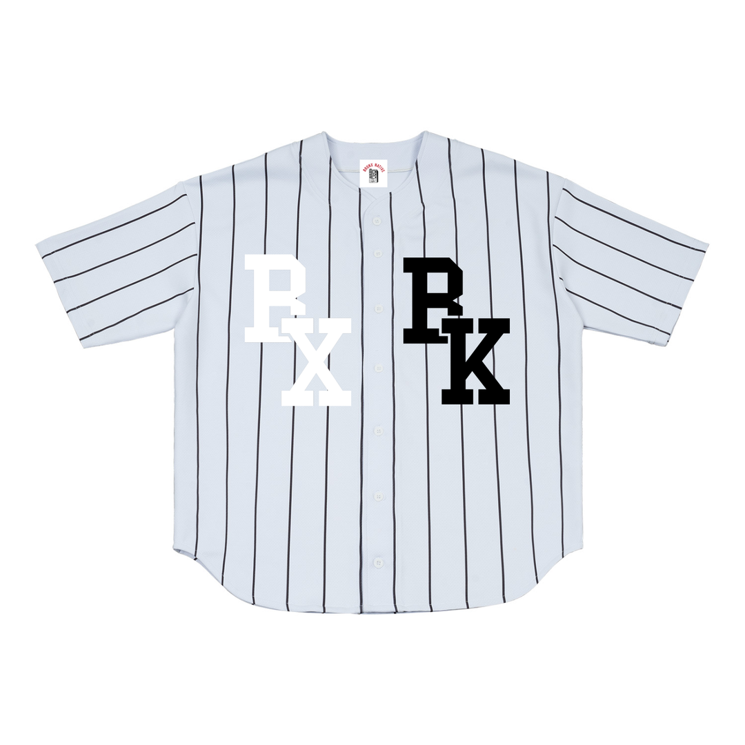 30th Anniversary Lim. Edition Pinstripe Baseball Jersey by Bronx Native — BX x BK Stadium Series product image