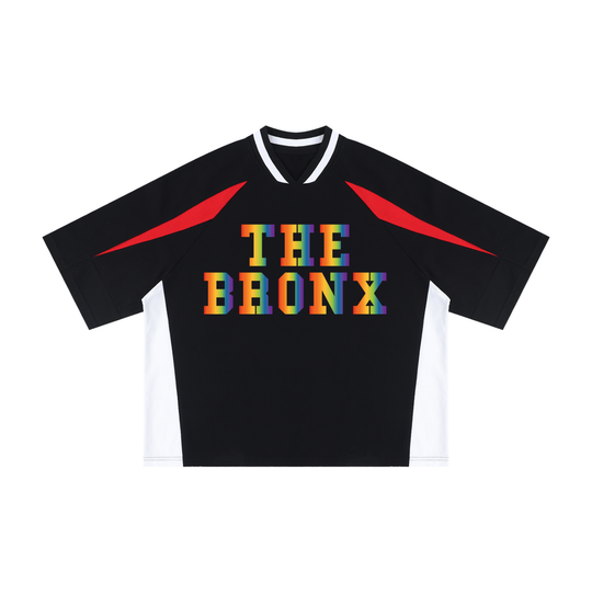 Unisex Oversized Color Block V-Neck T-Shirt