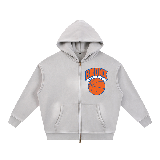 Bronx Basketball 2026 Lim. Edition Finals Sunfade Two-way Zipper Boxy Fleece Hoodie product image 2 of 2 by Bronx Native