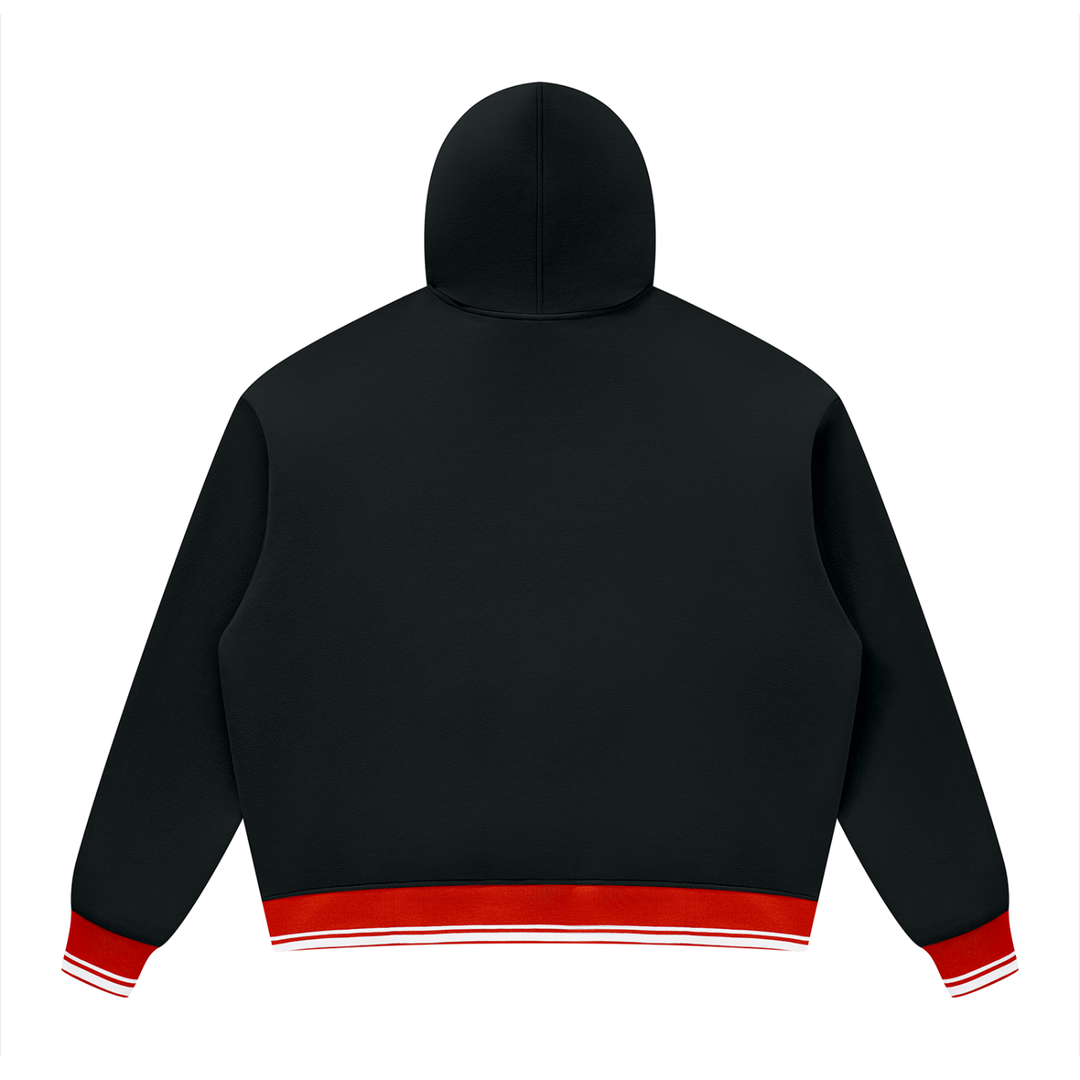 Unisex Oversized Color Block Fleece Hoodie