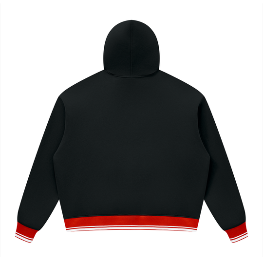 Unisex Oversized Color Block Fleece Hoodie