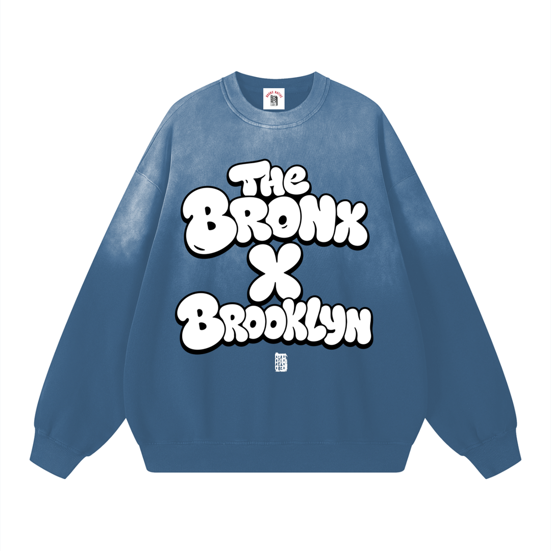 The Bronx x Brooklyn Sunfade Drop-Shoulder Cotton Sweatshirt