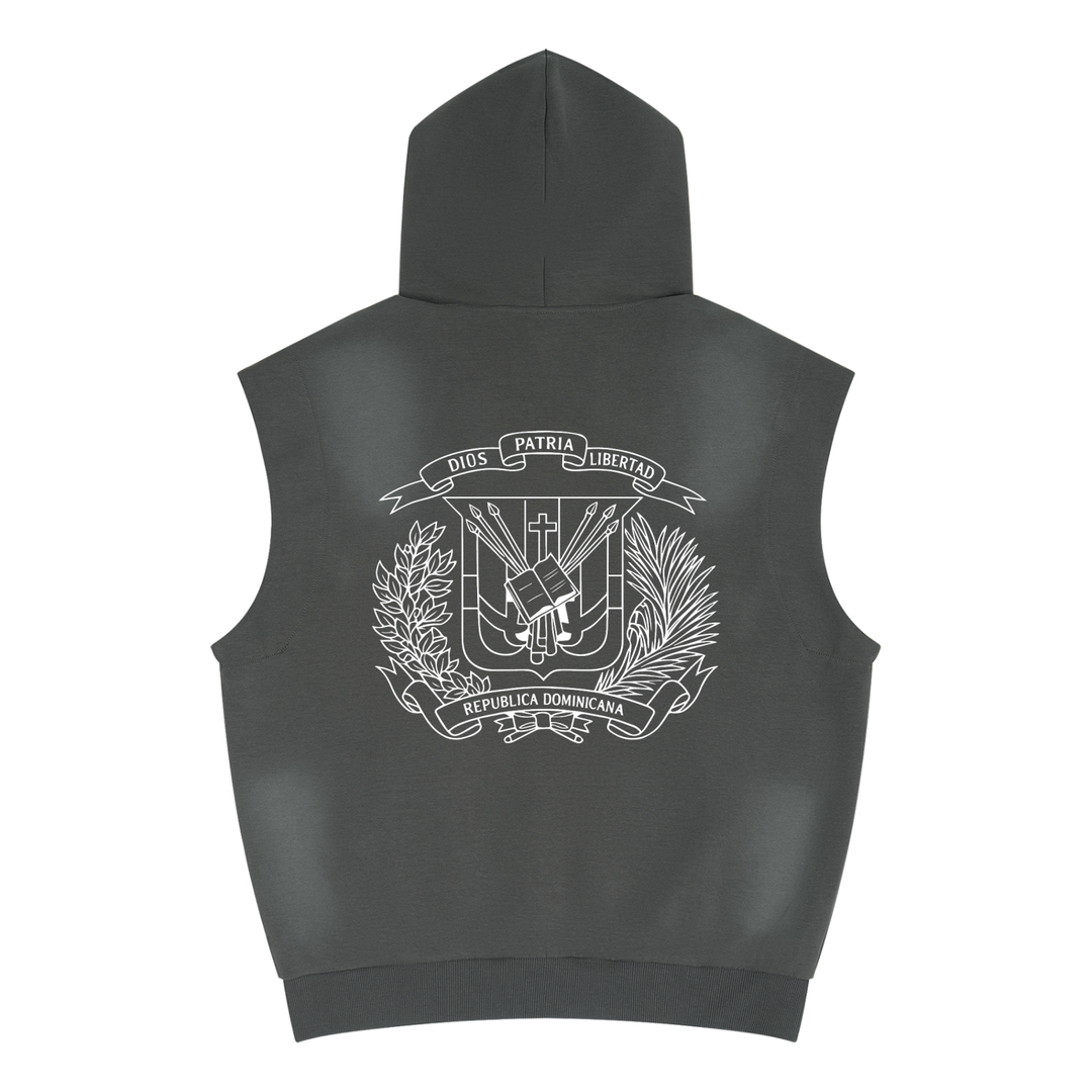Uptown Dominican Unisex Vintage Wash Sun Fade Sleeveless Hoodie