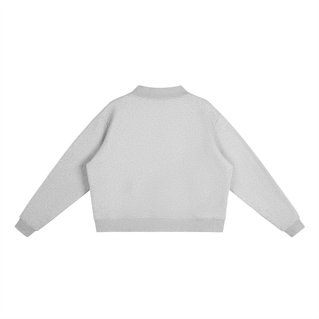 The Bronx Pidgeon Essential Fleece Mock-Neck Crew Sweatshirt