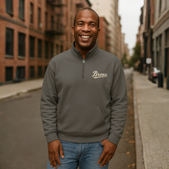 The Bronx Womens Faded Half Zip [Embroidered]