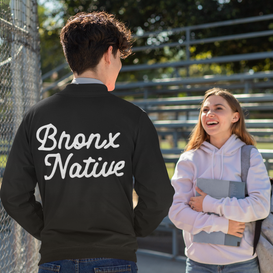 Infinity Bronx Native Anniversary Exclusive Mens Varsity Bomber Jacket 