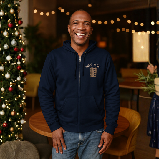 Bronx Native Core Fleece Full Zip Hooded Sweatshirt [Embroidered]