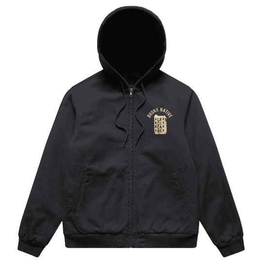 The Bronx vs The World Canvas Bomber Hood Jacket [Embroidered Chest]