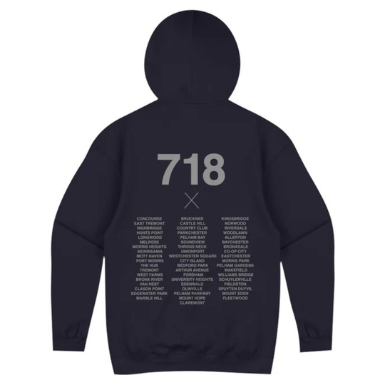 Bronx Native 718 Mens Box Hoodie