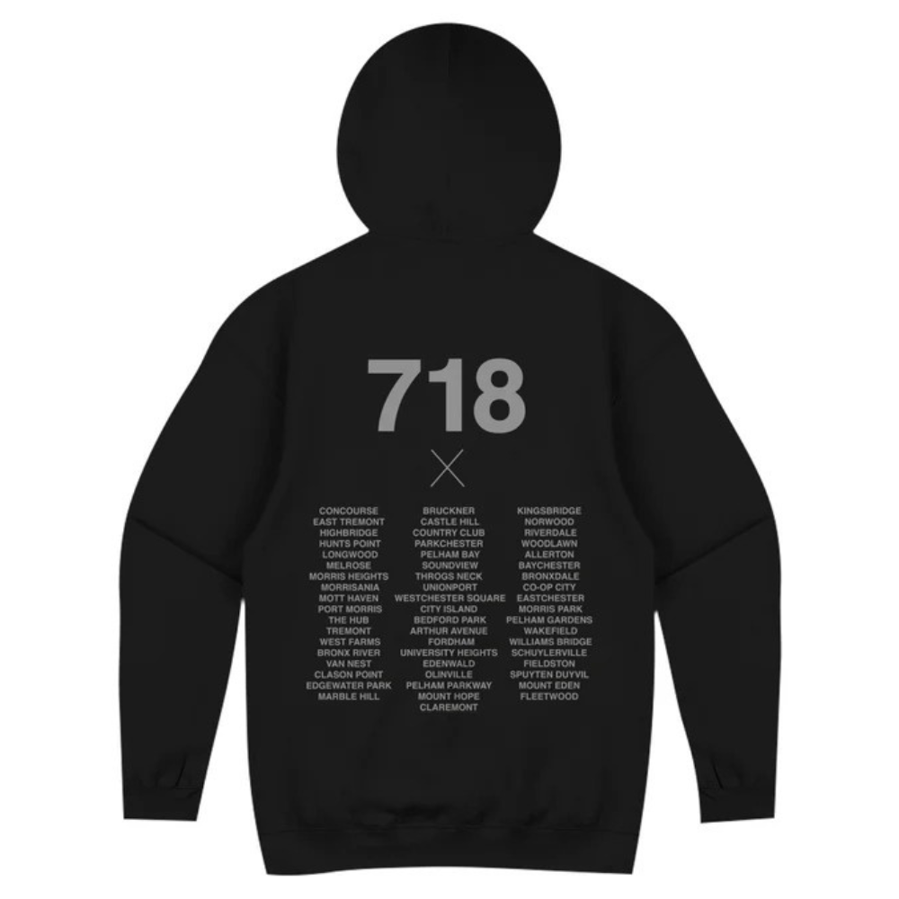 Bronx Native 718 Mens Box Hoodie