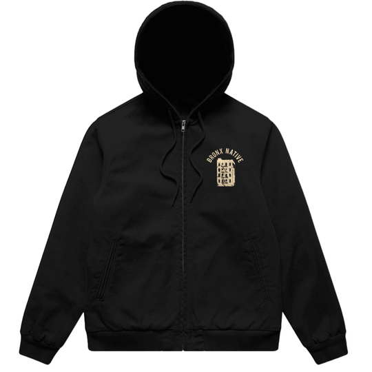 The Bronx vs The World Canvas Bomber Hood Jacket [Embroidered Chest]