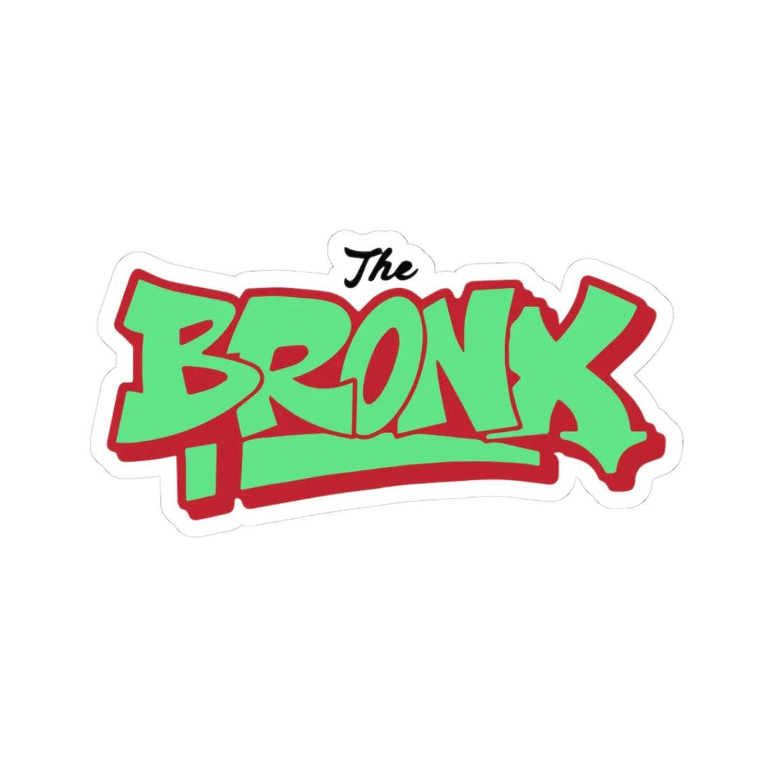 The Bronx graffiti-style sticker with green and red bold lettering