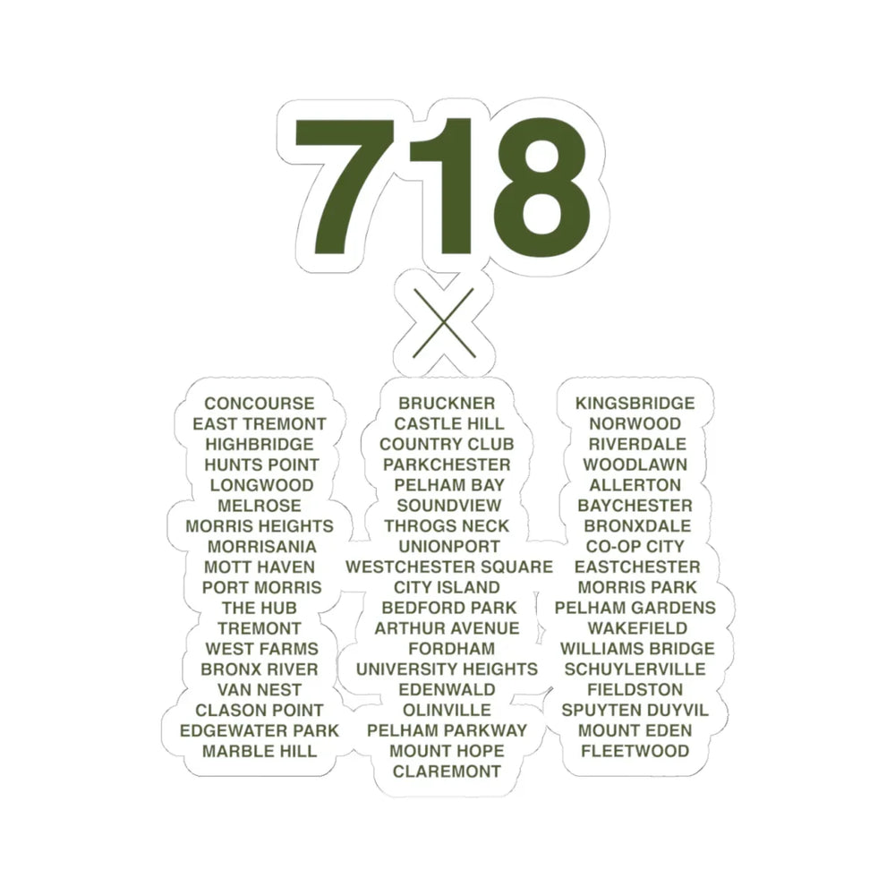 718 Neighborhoods (Green) Sticker