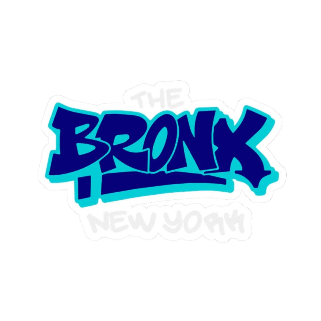 The Bronx New York graffiti-style sticker with bold blue and teal lettering