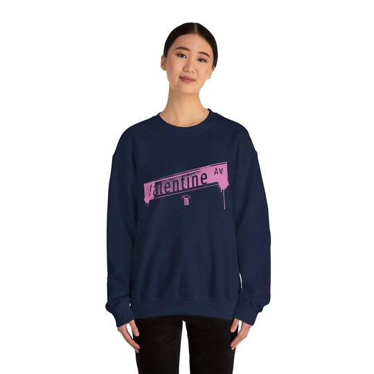 Valentine Ave Pink Drip Crewneck Sweatshirt