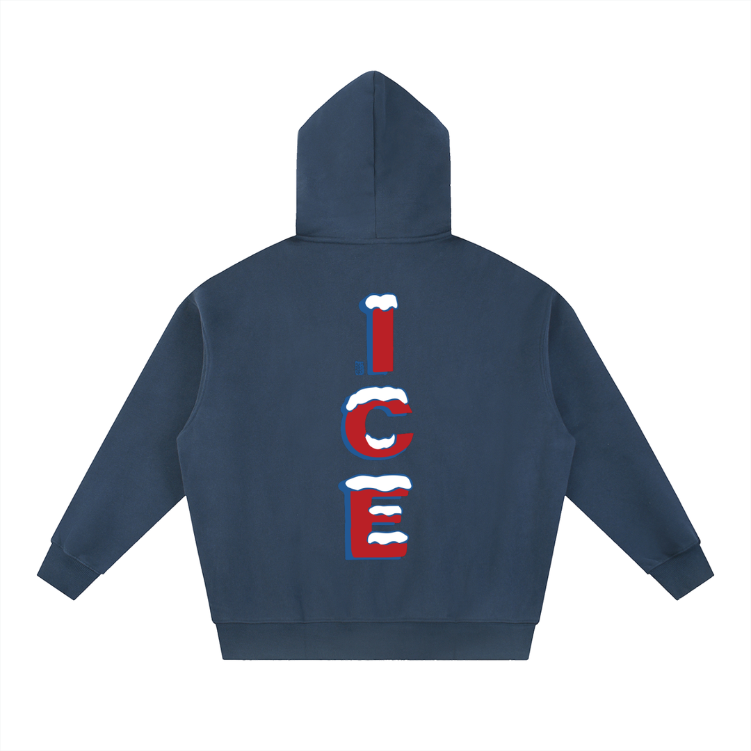 Quarter Ice Essential Oversized Fleece Boxy Hoodie