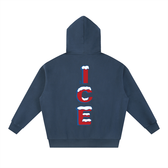 Quarter Ice Essential Oversized Fleece Boxy Hoodie