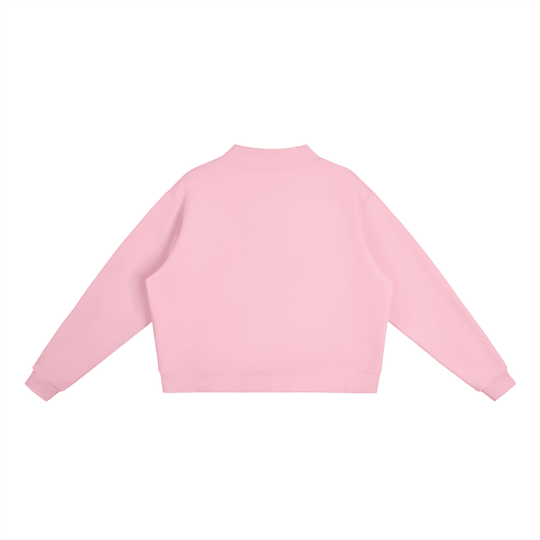 Bodega Baddie Essential Fleece Mock-Neck Crew Sweatshirt by Bronx Native