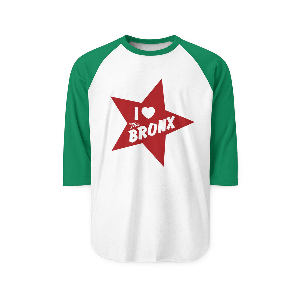 I Love the Bronx, Unisex Three-Quarter Sleeve Raglan Shirt