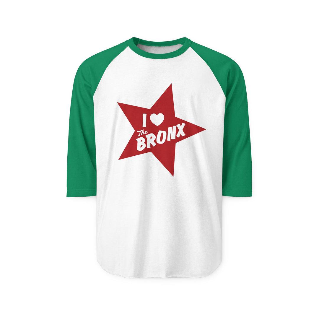 I Love the Bronx, Unisex Three-Quarter Sleeve Raglan Shirt