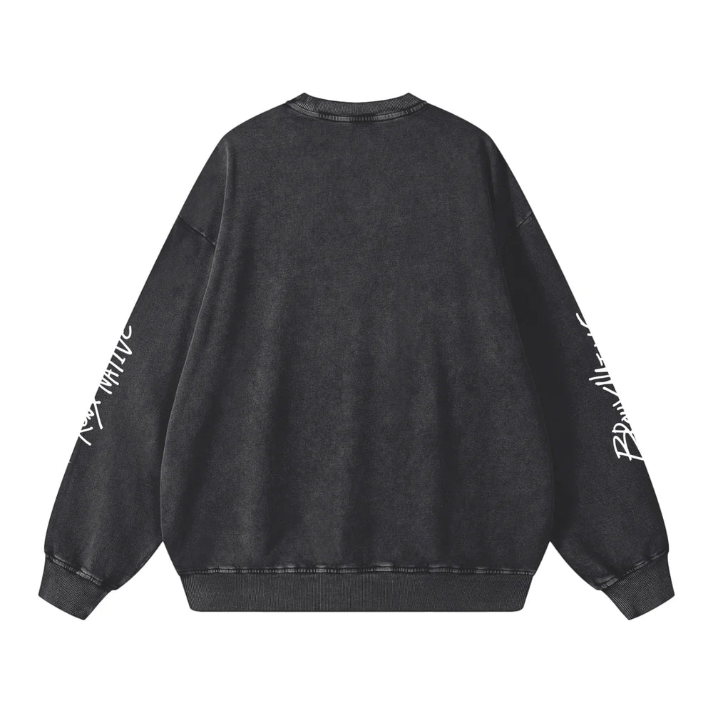 Bad Bunny Bowl Snow Washed Oversized Sweatshirt