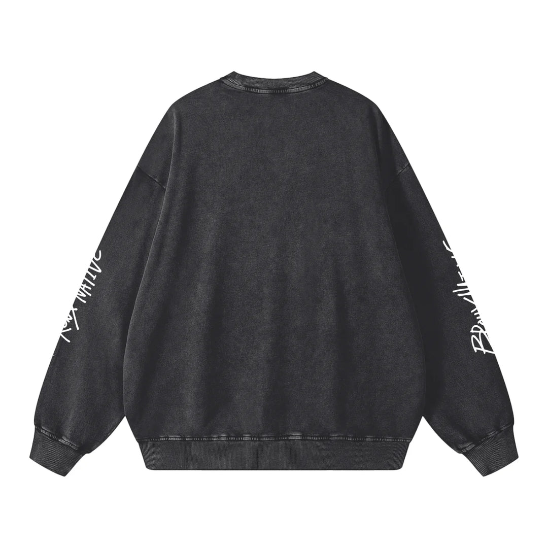 Bad Bunny Bowl Snow Washed Oversized Sweatshirt