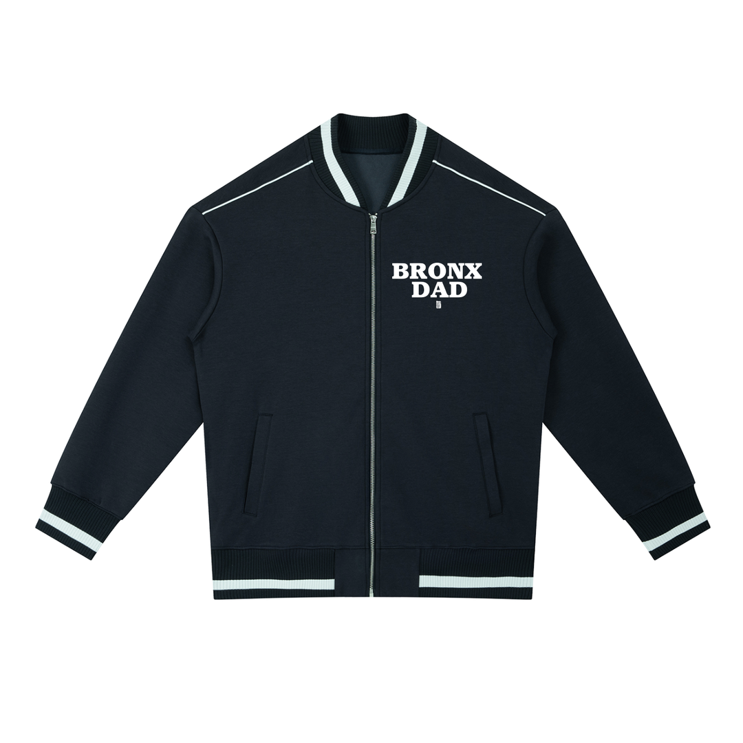 Bronx Dad Contrast Piping Zip Coaches Bomber Jacket