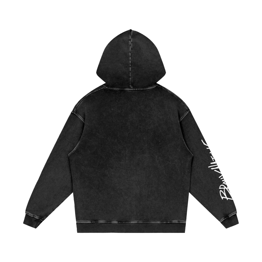 Have a Bronx Day Snow Washed Loose Cotton Hoodie