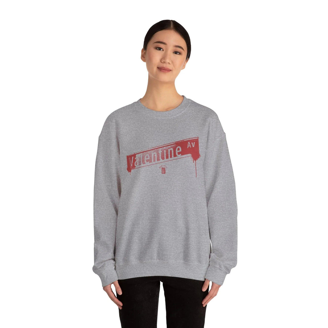 Valentine Ave Crewneck Sweatshirt — retro Bronx street sign crewneck sweatshirt — image 13