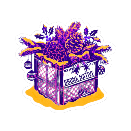 Milk Crate Holiday Sticker Neon