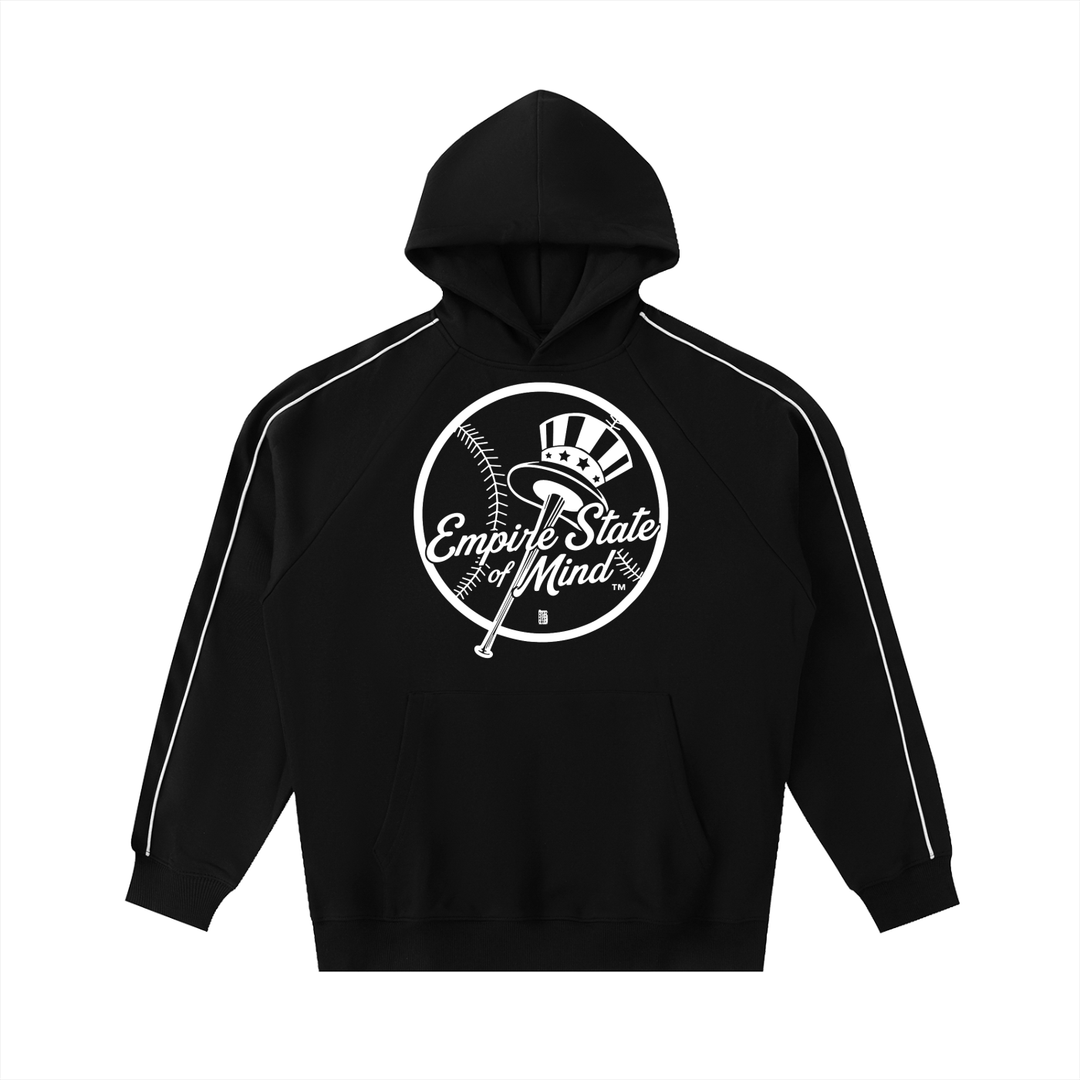 Empire State of Mind Contrast Piping Raglan Hoodie