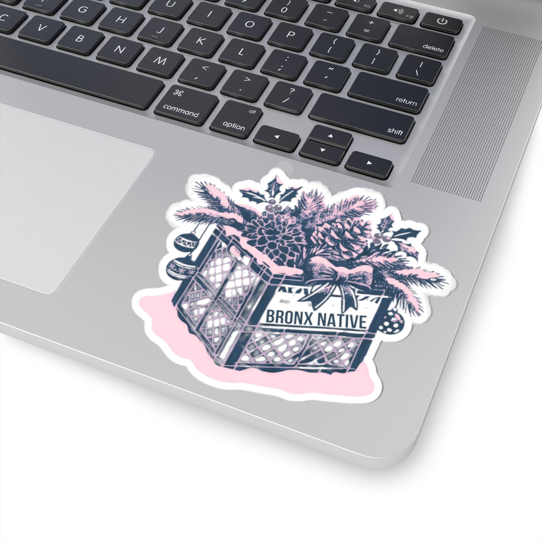 Milk Crate Holiday Pink Sticker