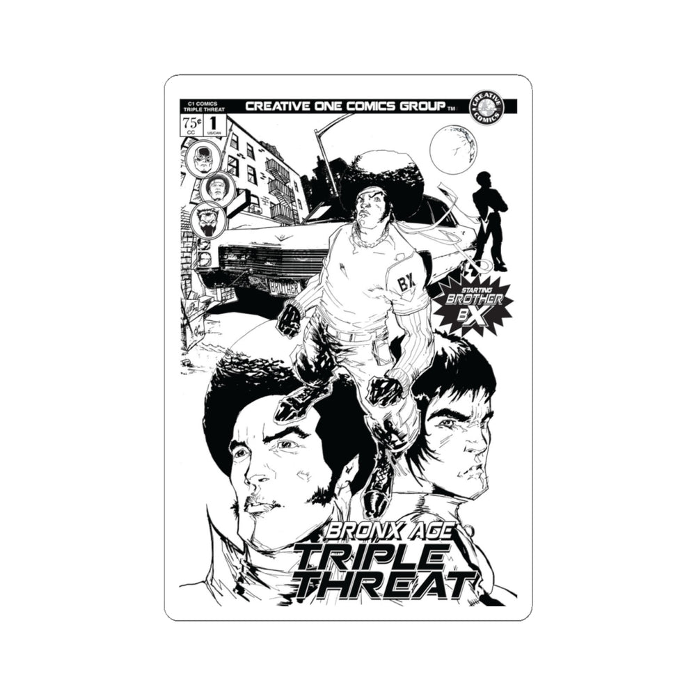 Triple Threat Comic Sticker