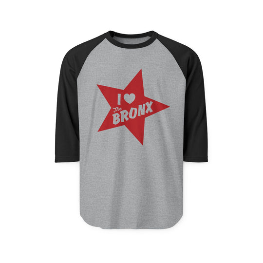 I Love the Bronx, Unisex Three-Quarter Sleeve Raglan Shirt