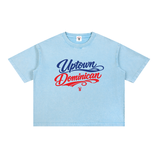 Uptown Dominican Mineral Wash Boxy Cotton T-Shirt