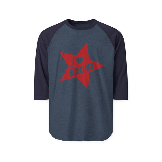 I Love the Bronx, Unisex Three-Quarter Sleeve Raglan Shirt