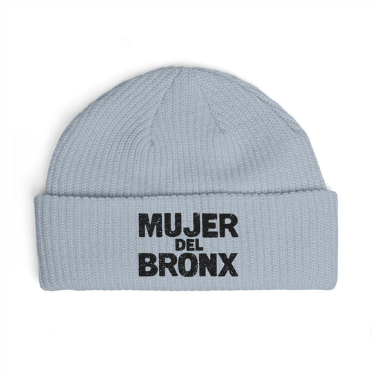Mujer del Bronx Cuff Beanie — Women's Spanish Pride Knit Hat by Bronx Native